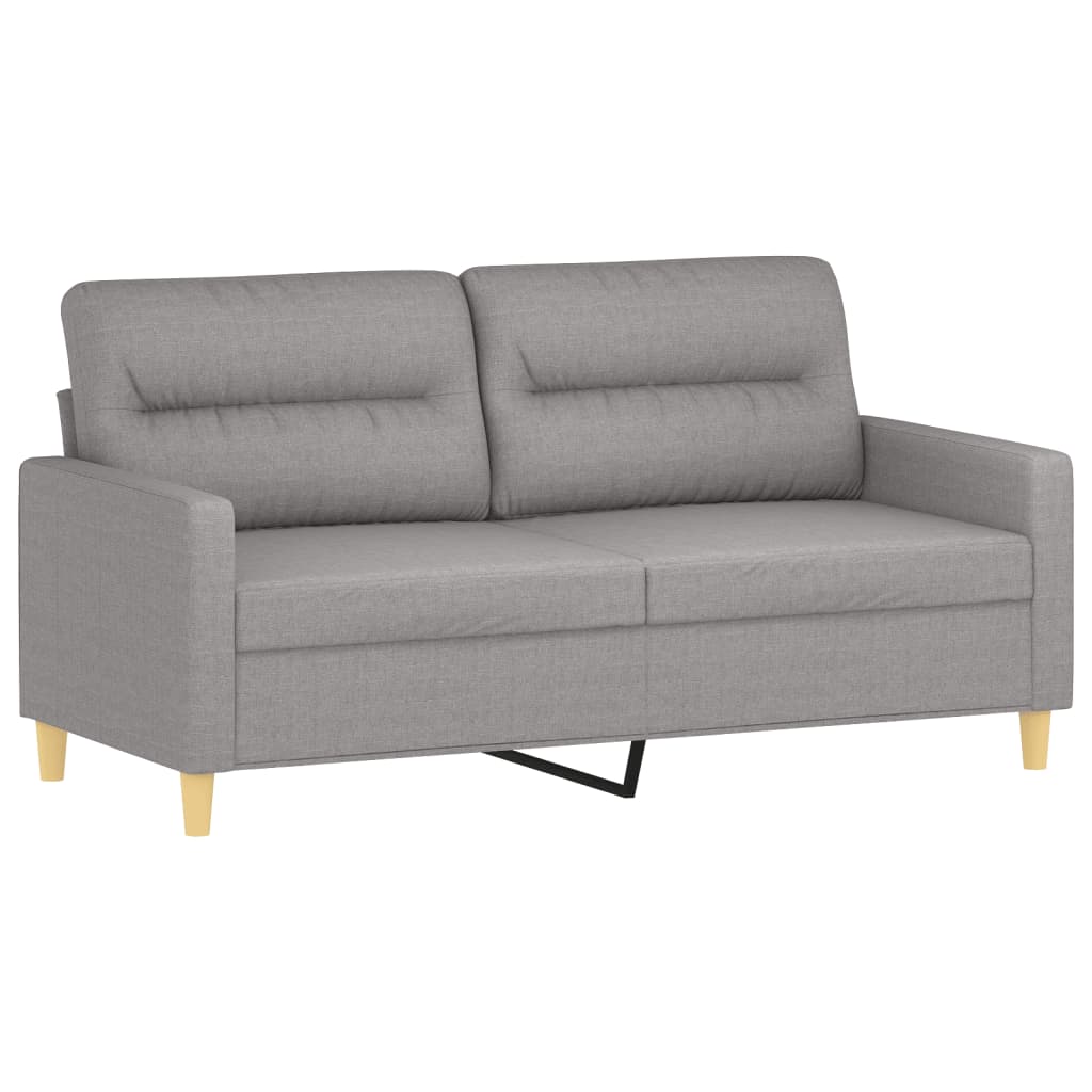 vidaXL 2-Seater Sofa Light Gray 55.1" Fabric