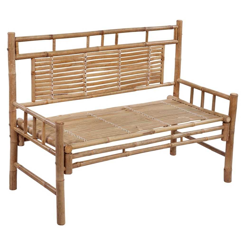 vidaXL Patio Bench with Cushion 47.2" Bamboo