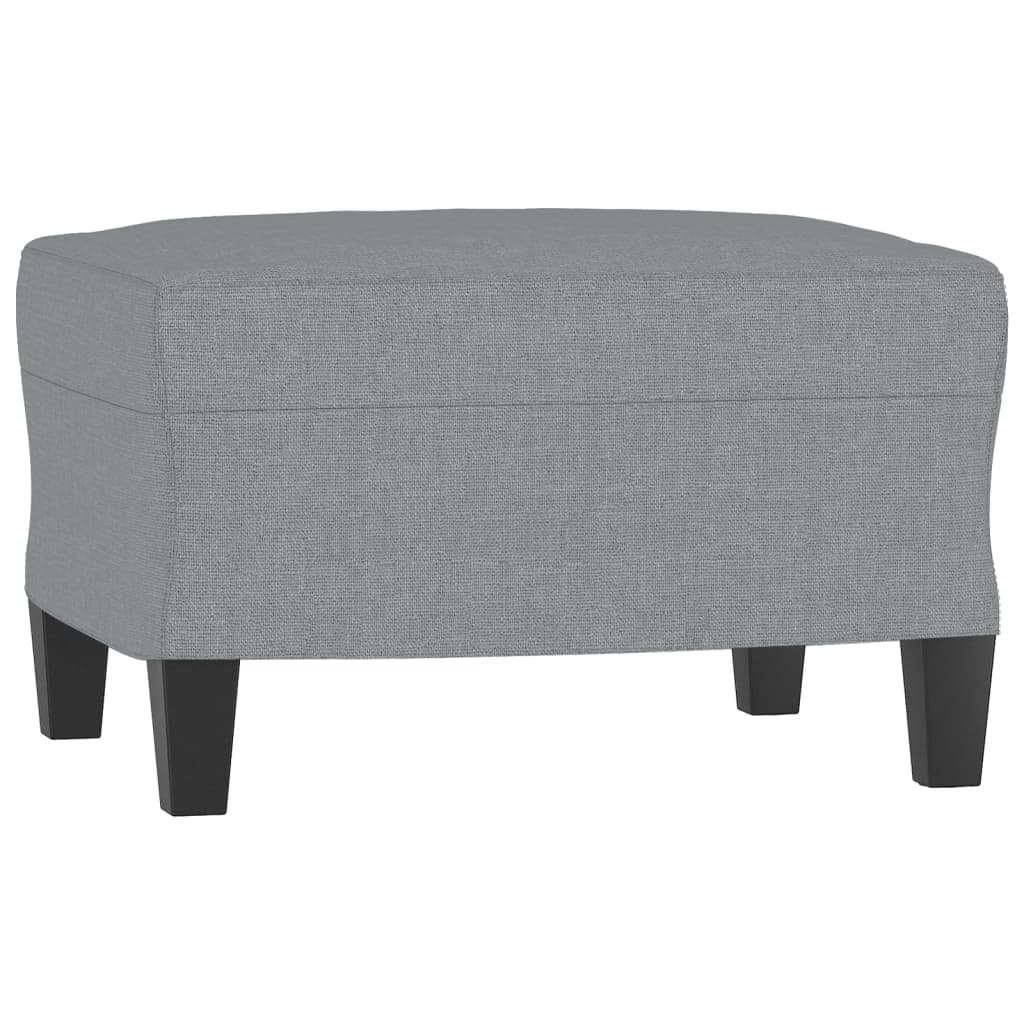 vidaXL 3-Seater Sofa with Footstool Light Gray 70.9" Fabric