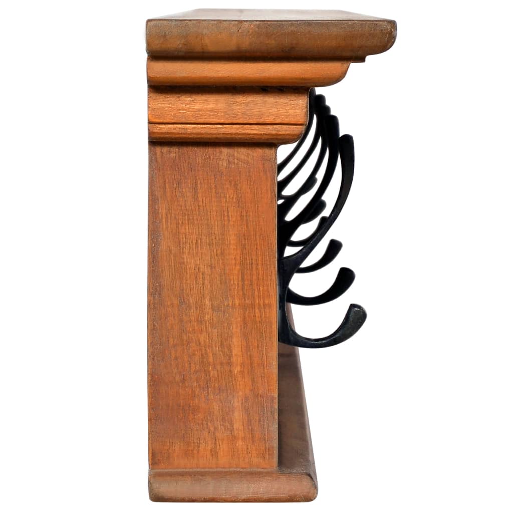 vidaXL Wall Mounted Coat Rack 39.4"x3.9"x7.9" Solid Teak Wood