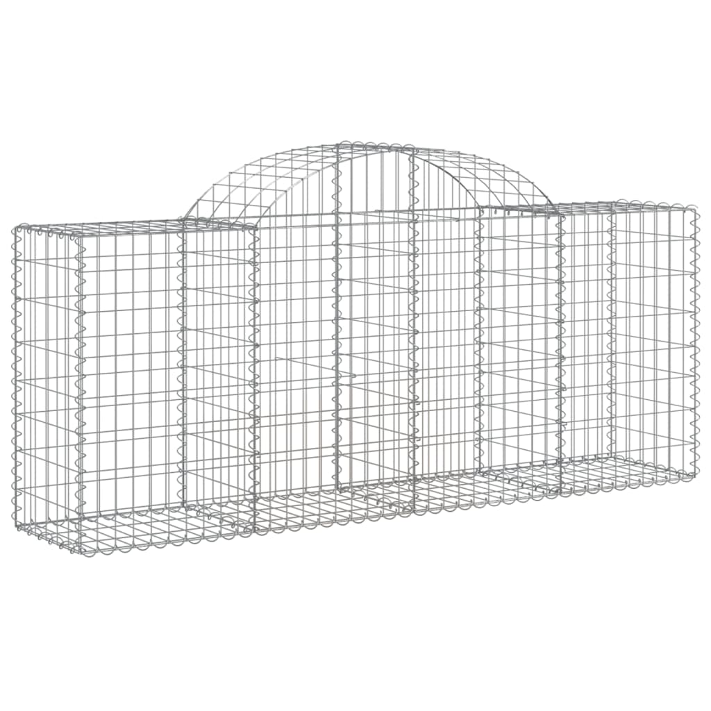 vidaXL Arched Gabion Baskets 40 pcs 78.7"x19.7"x31.5"/39.4" Galvanized Iron