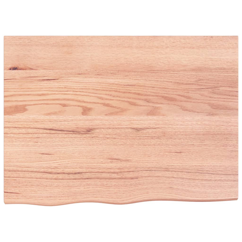 vidaXL Bathroom Countertop Light Brown 31.5"x23.6"x(0.8"-2.4") Treated Solid Wood