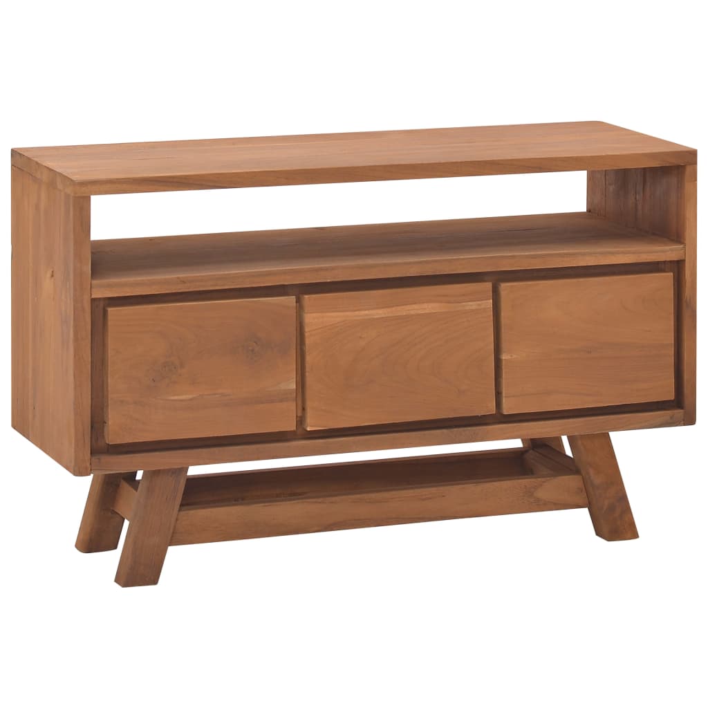 vidaXL TV Stand 31.5"x11.8"x19.7" Solid Wood Teak