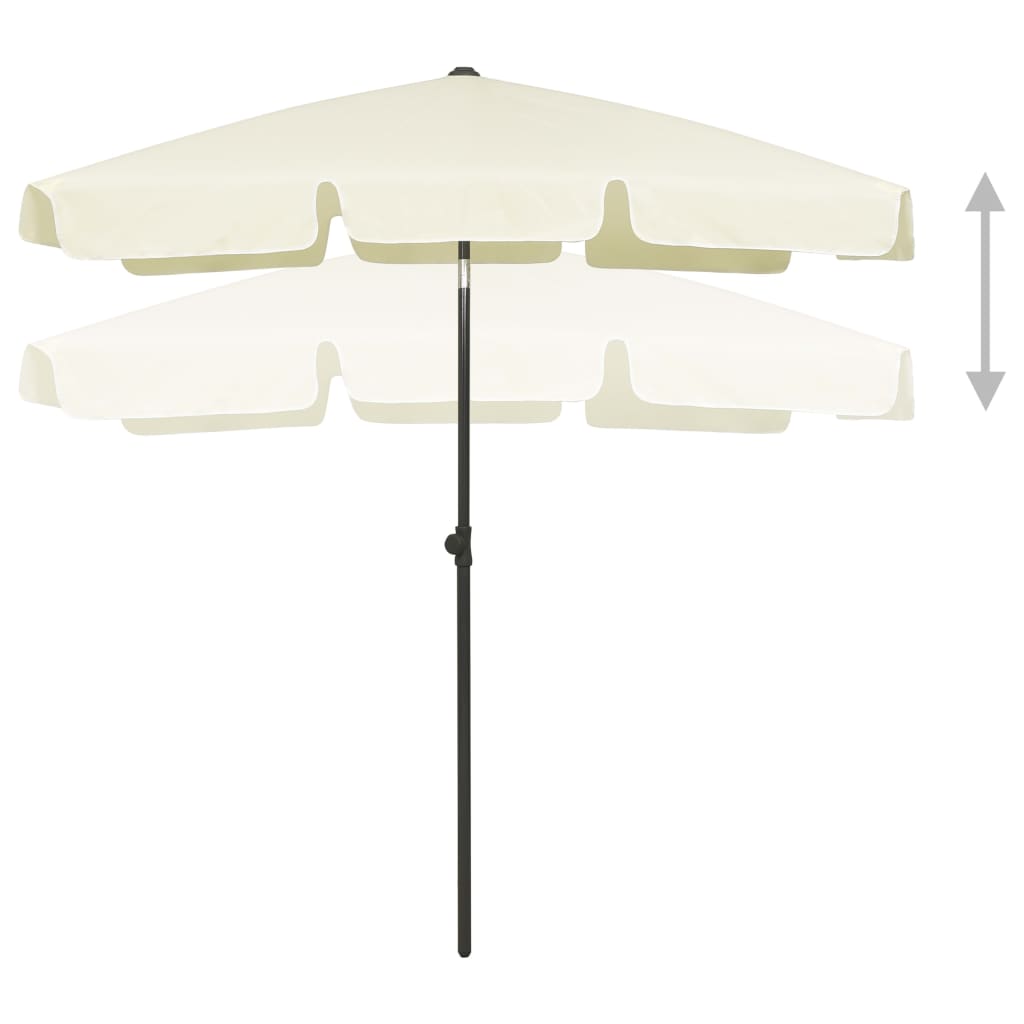 vidaXL Beach Umbrella Sand Yellow 70.9"x47.2"