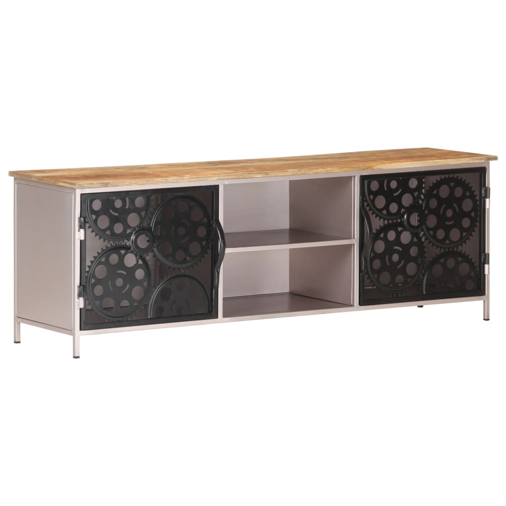 vidaXL TV Stand 47.2"x11.8"x15.7" Rough Mango Wood