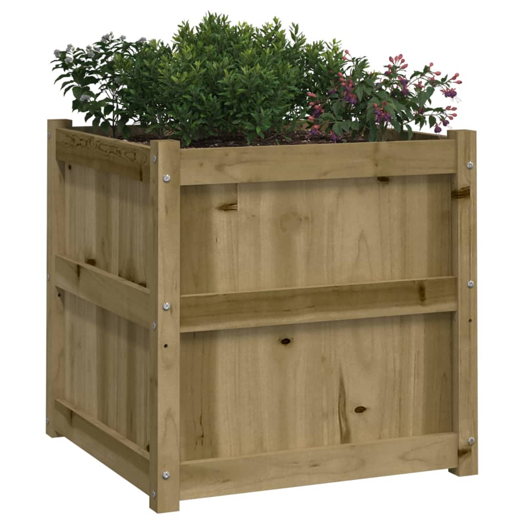 vidaXL Garden Planter 23.6"x23.6"x23.6" Impregnated Wood Pine