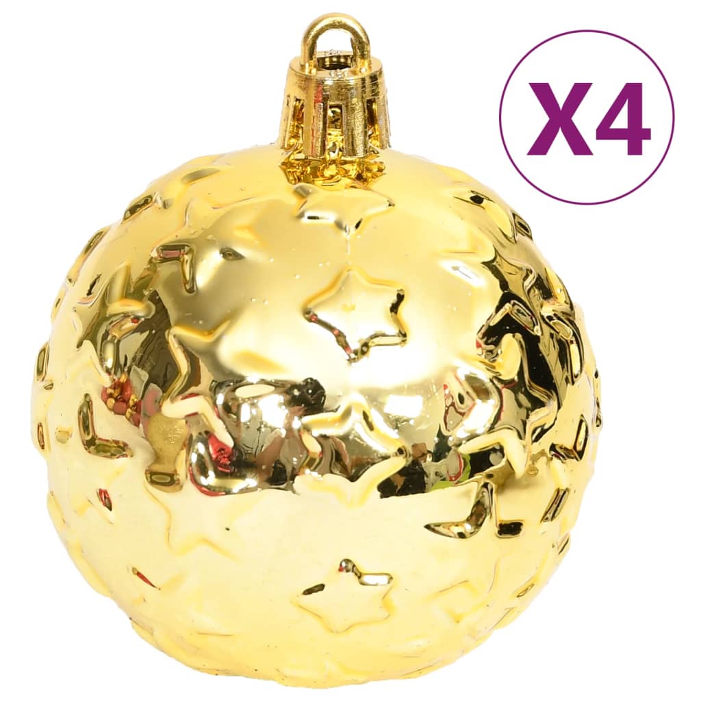 vidaXL 70 Piece Christmas Bauble Set Gold and Red