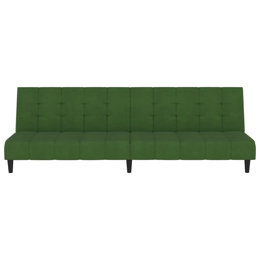 vidaXL 2-Seater Sofa Bed Dark Green Velvet