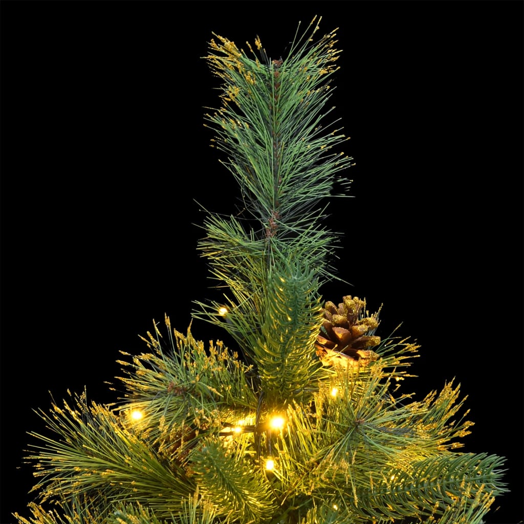 vidaXL Artificial Hinged Christmas Tree 150 LEDs 59.1"