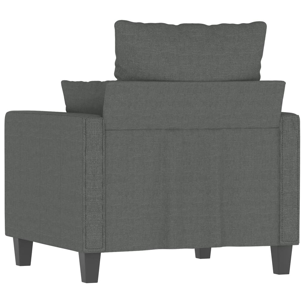 vidaXL Sofa Chair Dark Gray 23.6" Fabric