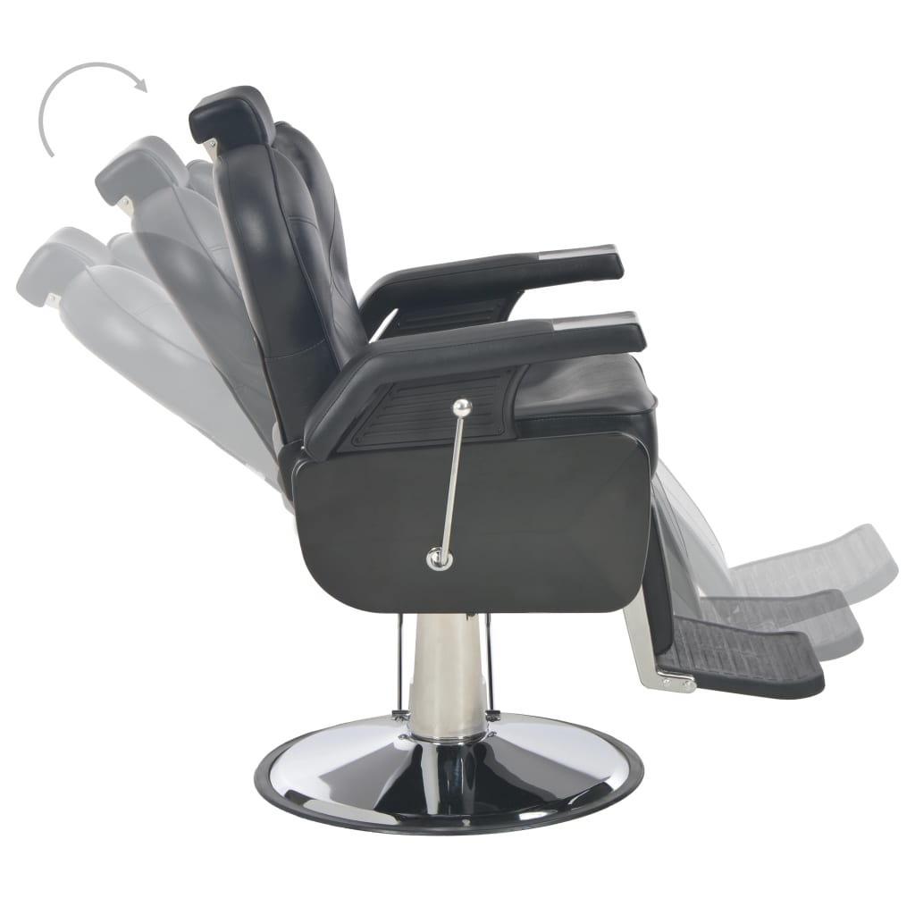 vidaXL Barber Chair Black 28.3"x26.8"x38.6" Faux Leather