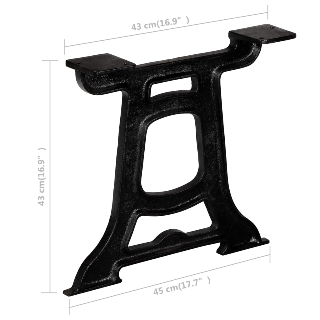 vidaXL Coffee Table Legs 2 pcs Y-Frame Cast Iron