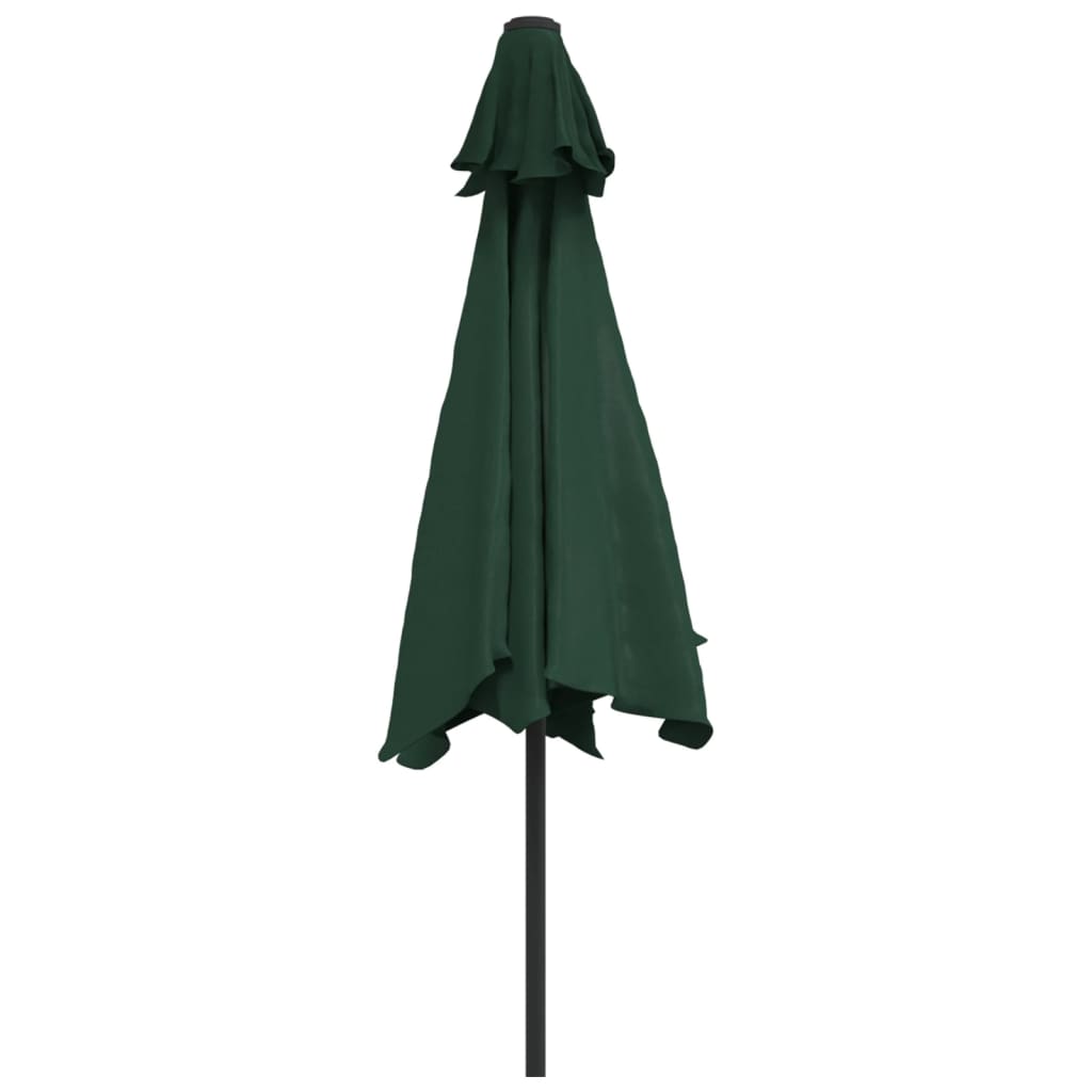 vidaXL Garden Parasol Green 9.8' Steel Pole