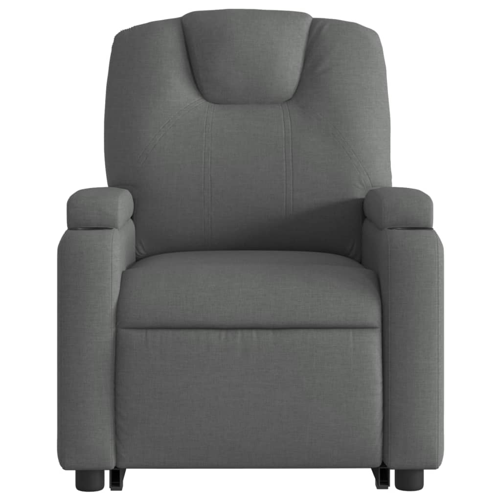 vidaXL Electric Stand up Massage Recliner Chair Dark Gray Fabric