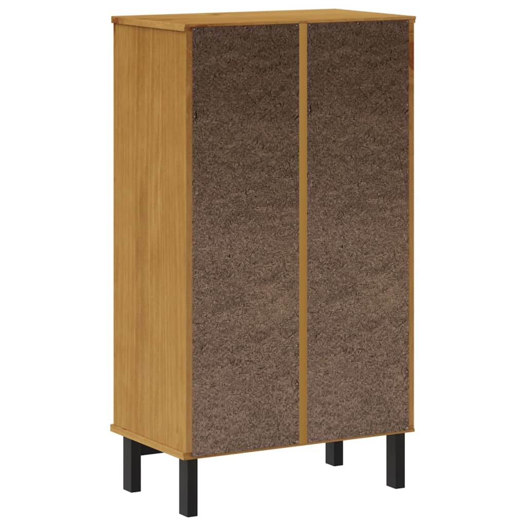 vidaXL Shoe Cabinet FLAM 23.4"x13.8"x42.1" Solid Wood Pine