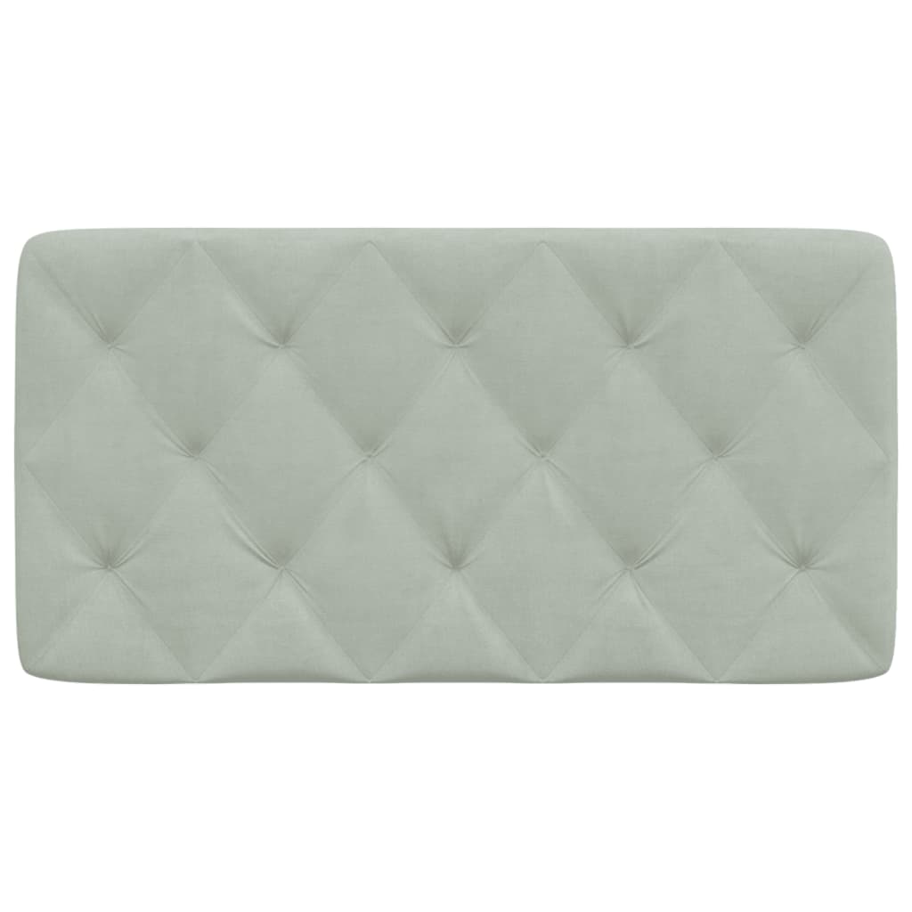 vidaXL Headboard Cushion Light Gray 39.4" Velvet