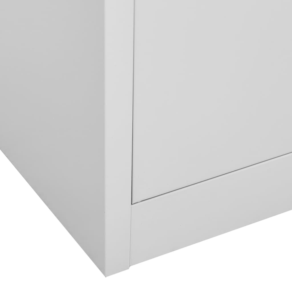 vidaXL Locker Cabinet Light Gray 35.4"x17.7"x36.4" Steel