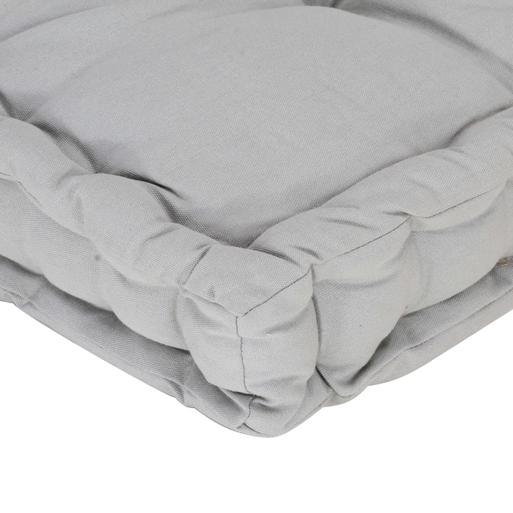 vidaXL Pallet Floor Cushion Cotton 47.2"x31.5"x3.9" Gray