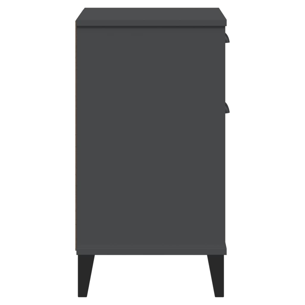 vidaXL Bedside Cabinet VIKEN Anthracite Gray Engineered Wood