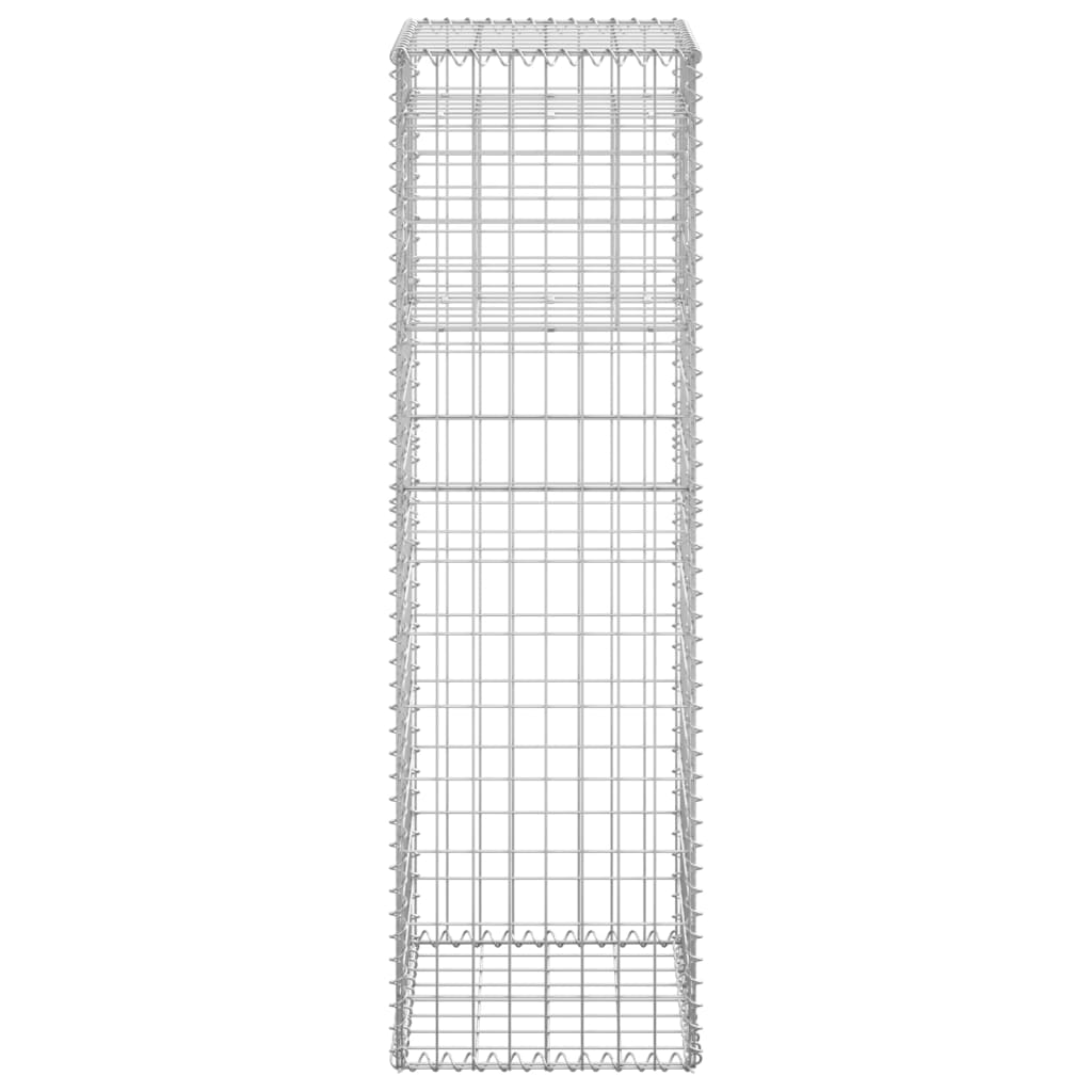 vidaXL Gabion Basket Post 15.7"x15.7"x55.1" Iron