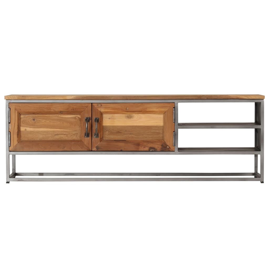 vidaXL TV Stand Recycled Teak and Steel 47.2"x11.8"x15.7"