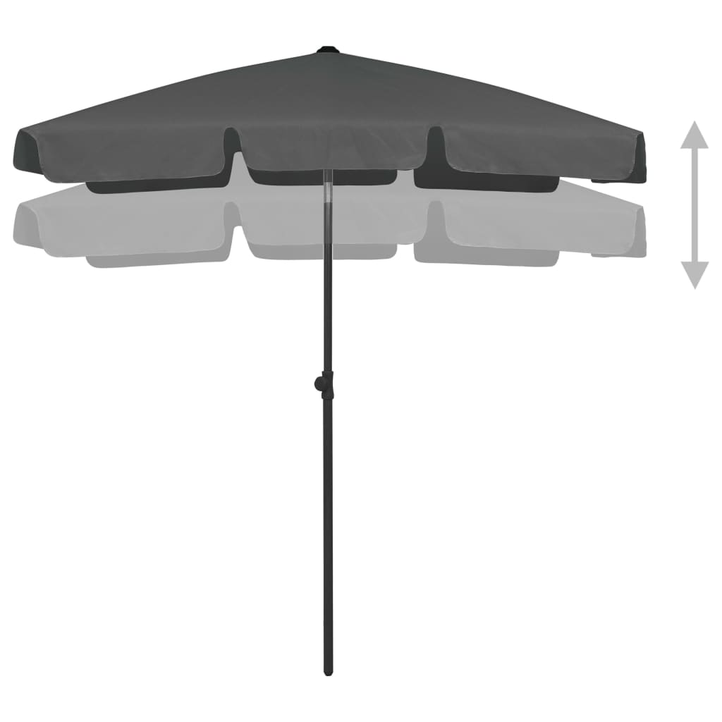 vidaXL Beach Umbrella Anthracite 70.9"x47.2"