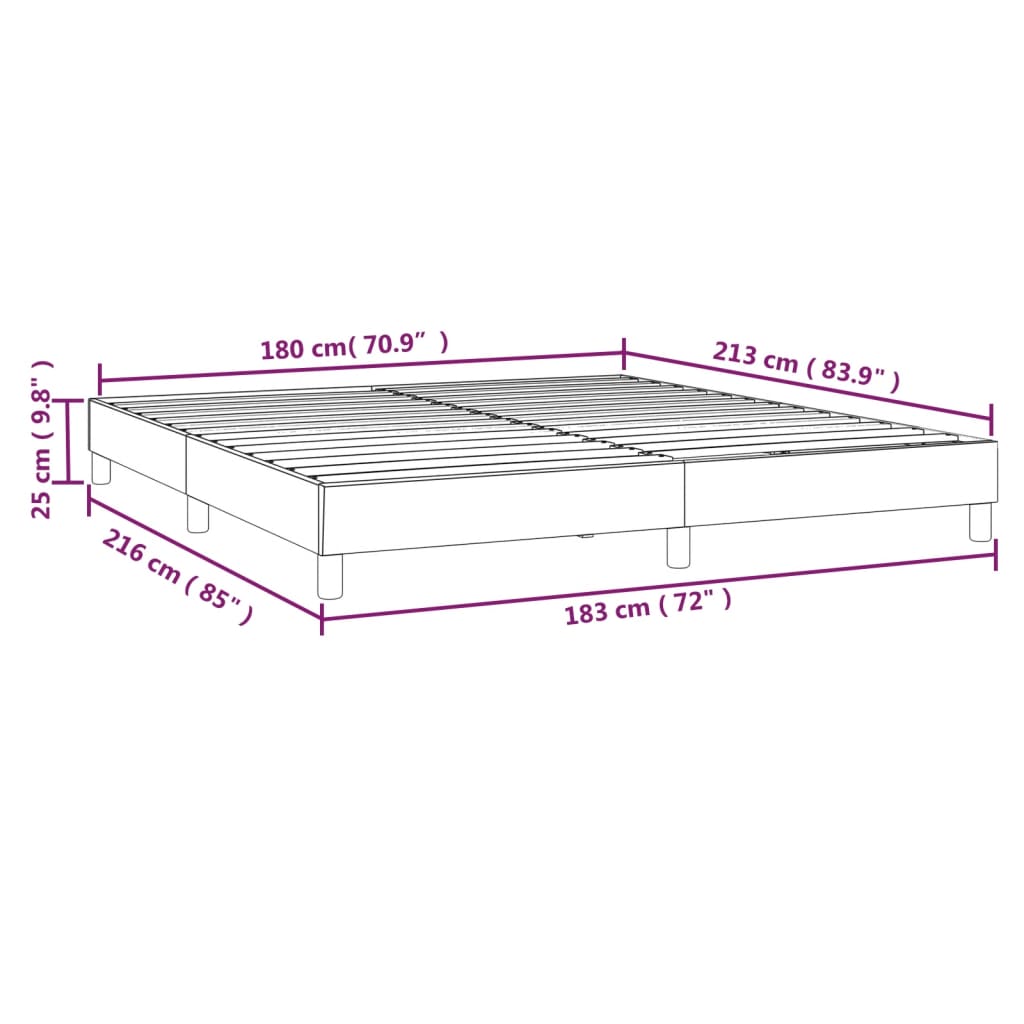 vidaXL Bed Frame without Mattress Dark Gray California King Fabric (US Only)