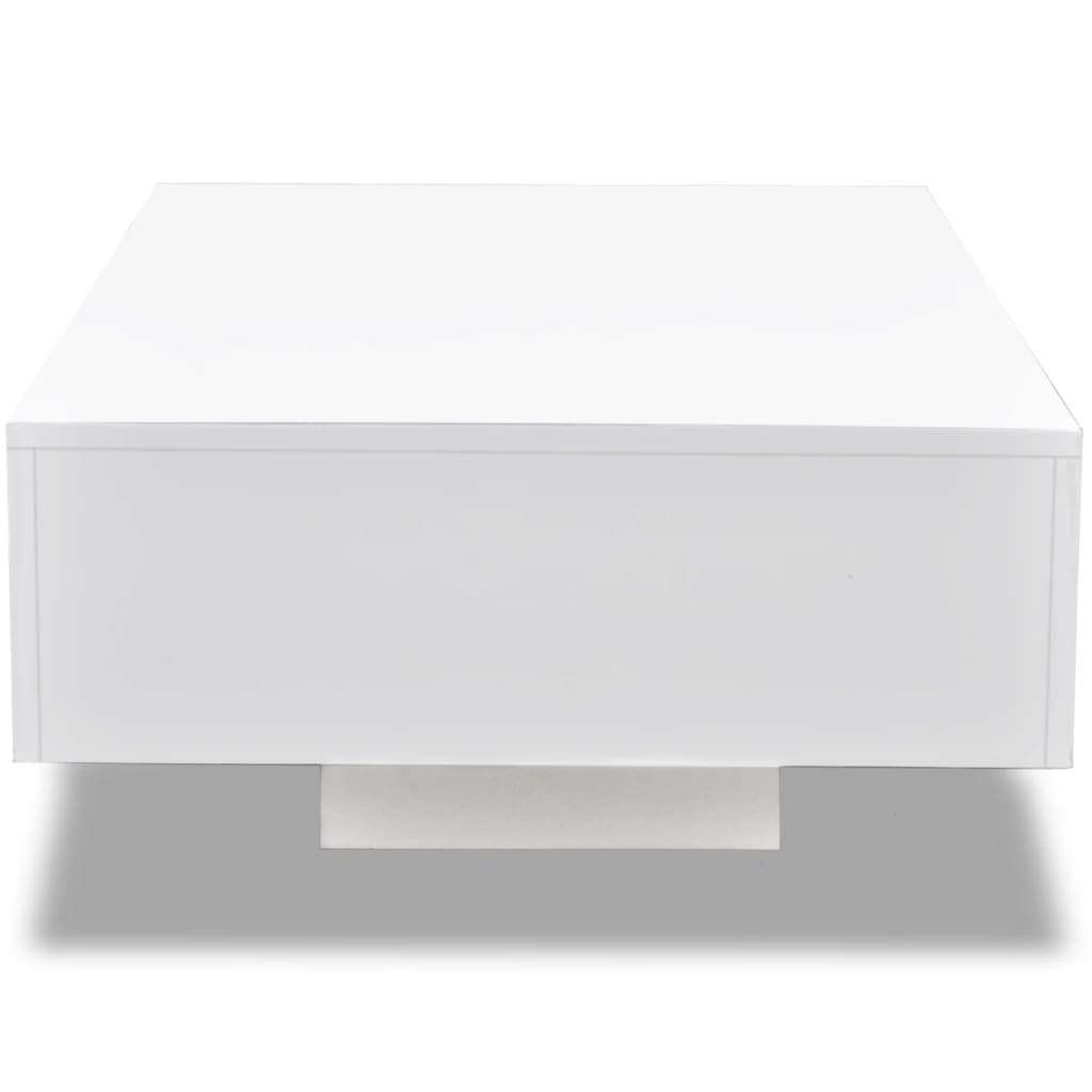 vidaXL Coffee Table High Gloss White