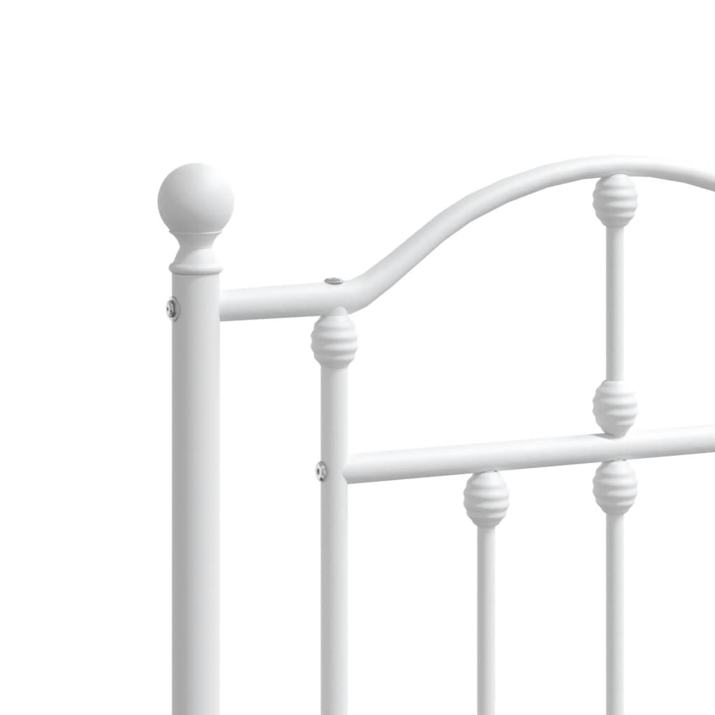 vidaXL Metal Headboard White 76"