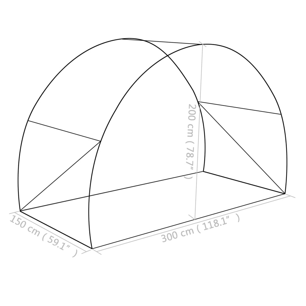 vidaXL Greenhouse 48.4 ft² 118.1"x59.1"x78.7"