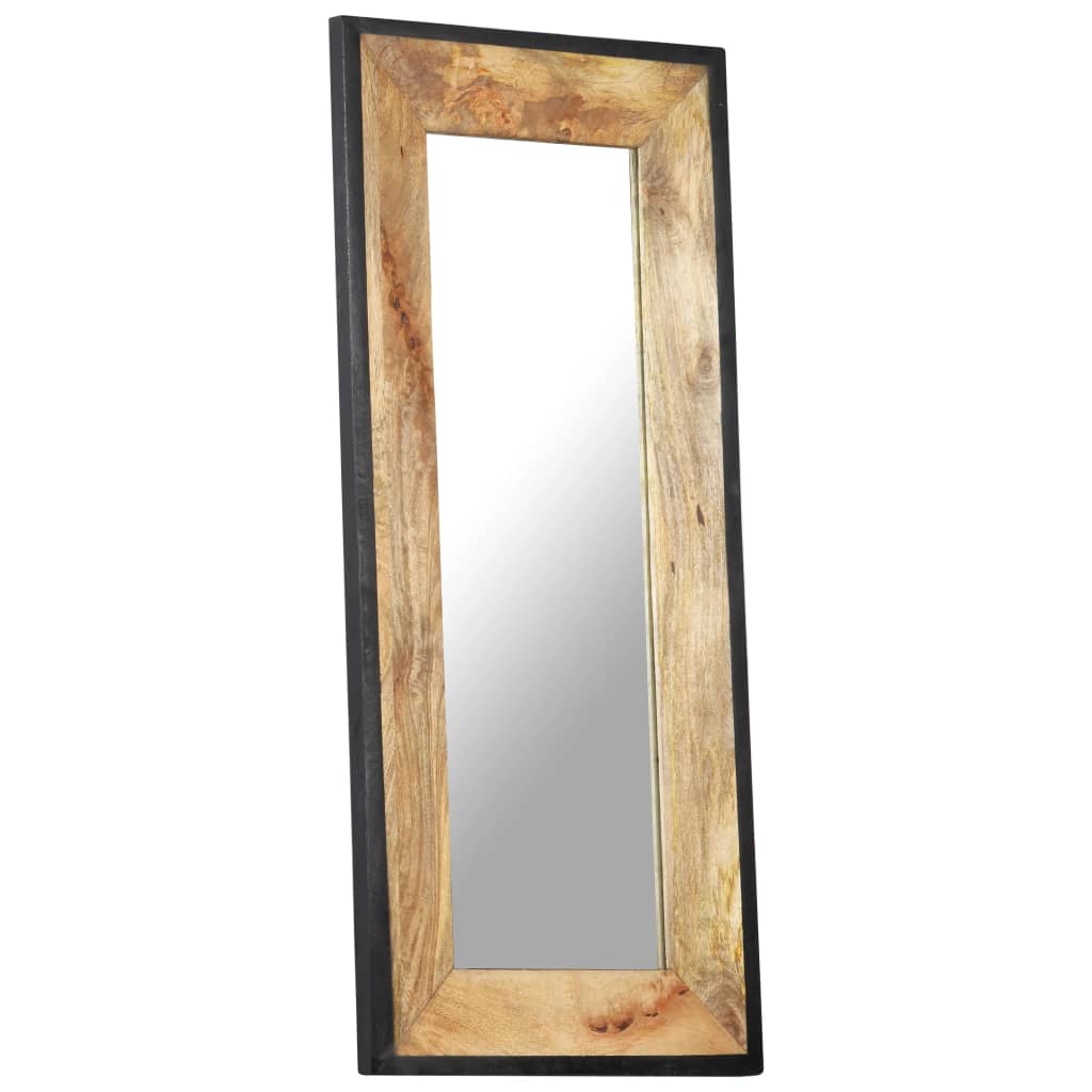 vidaXL Mirror 43.3"x19.7" Solid Mango Wood