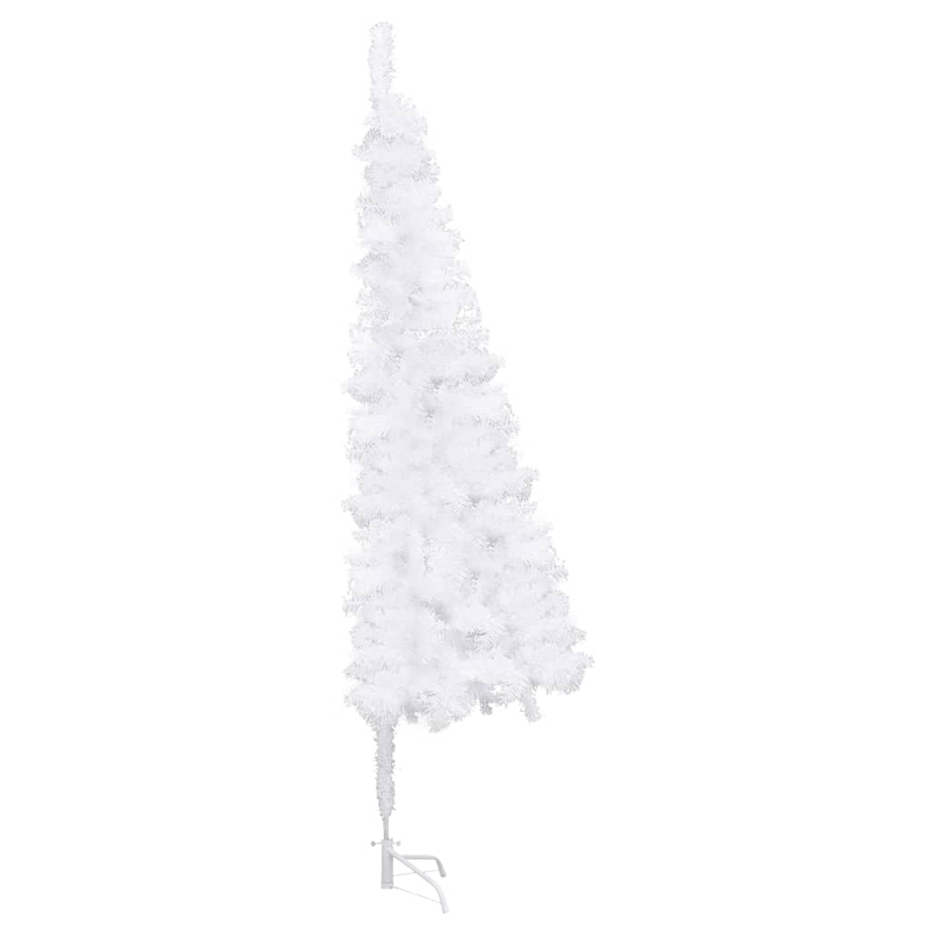 vidaXL Corner Artificial Christmas Tree White 6 ft PVC