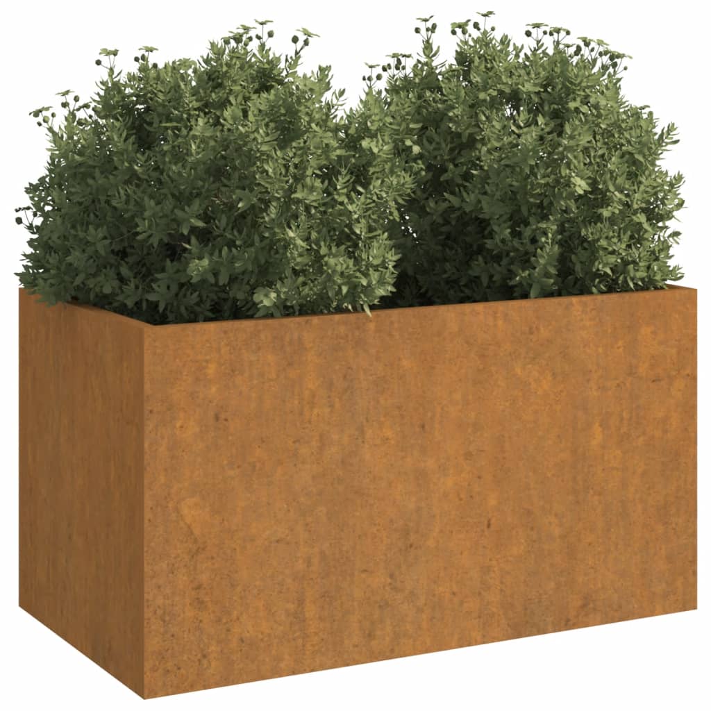 vidaXL Planter 24.4"x15.7"x15.4" Corten Steel