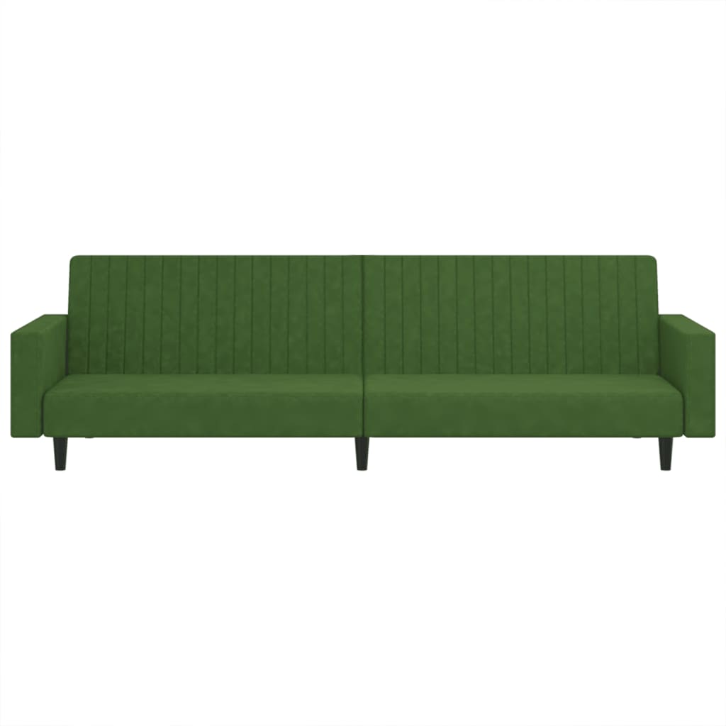 vidaXL 2-Seater Sofa Bed Dark Green Velvet