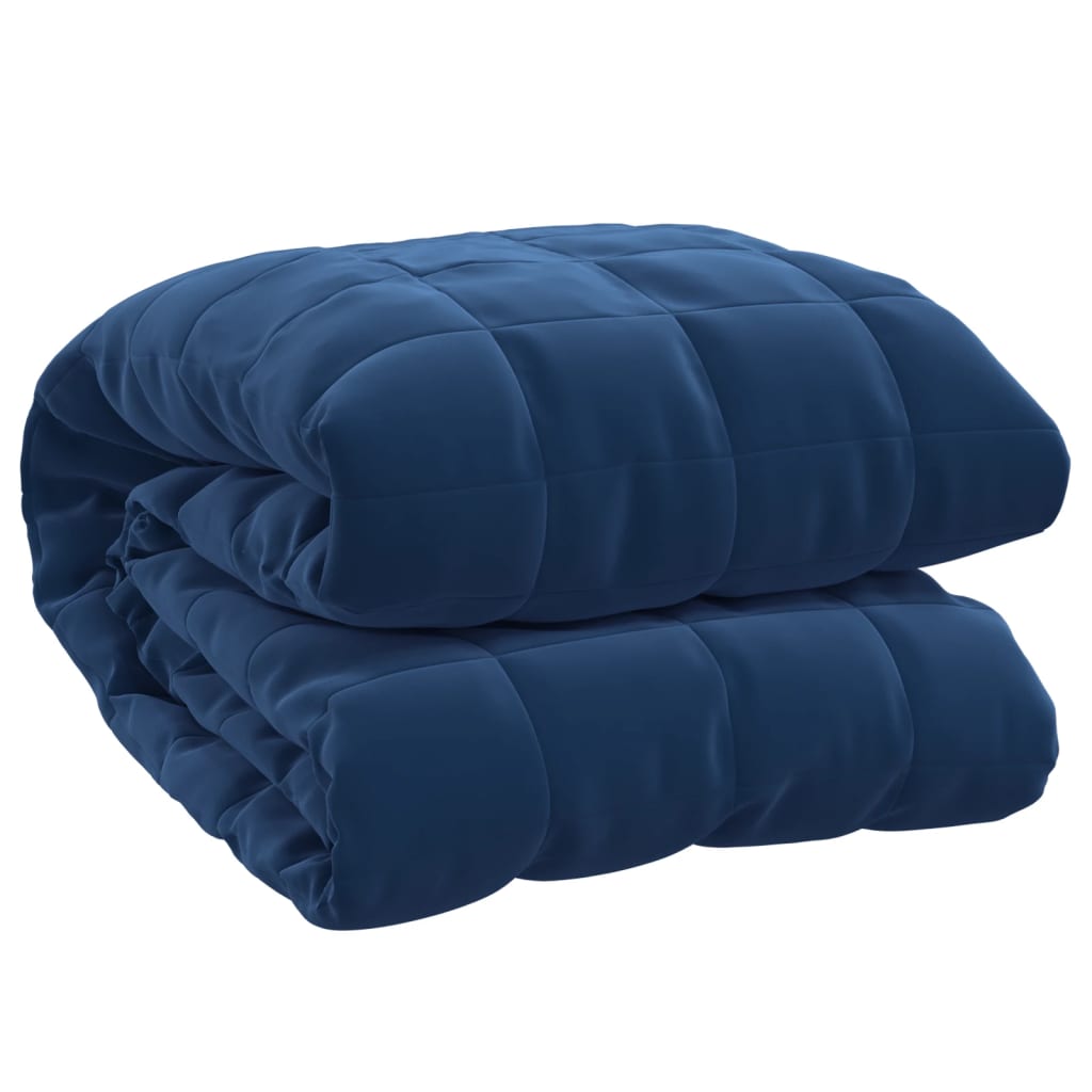 vidaXL Weighted Blanket Blue 78.7"x78.7" 28.7 lb Fabric