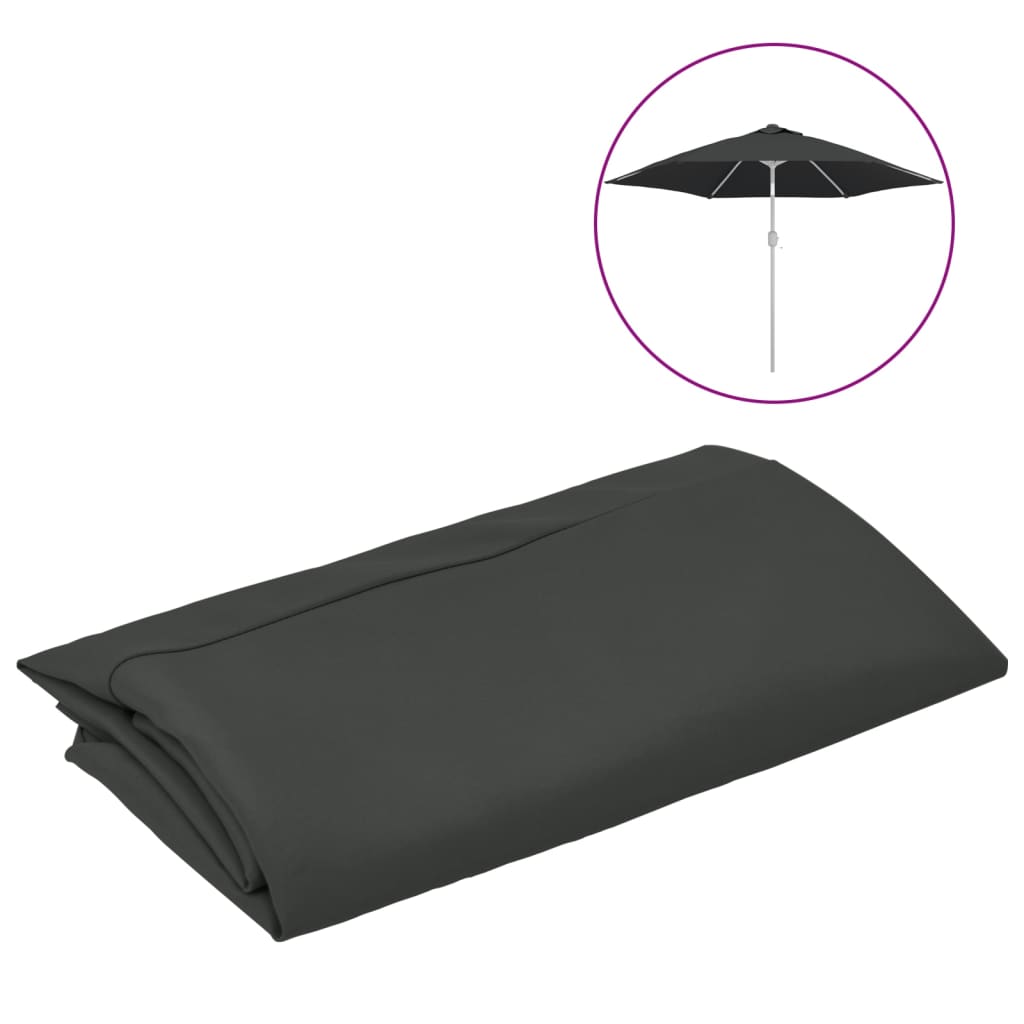 vidaXL Replacement Fabric for Outdoor Parasol Anthracite 118.1"