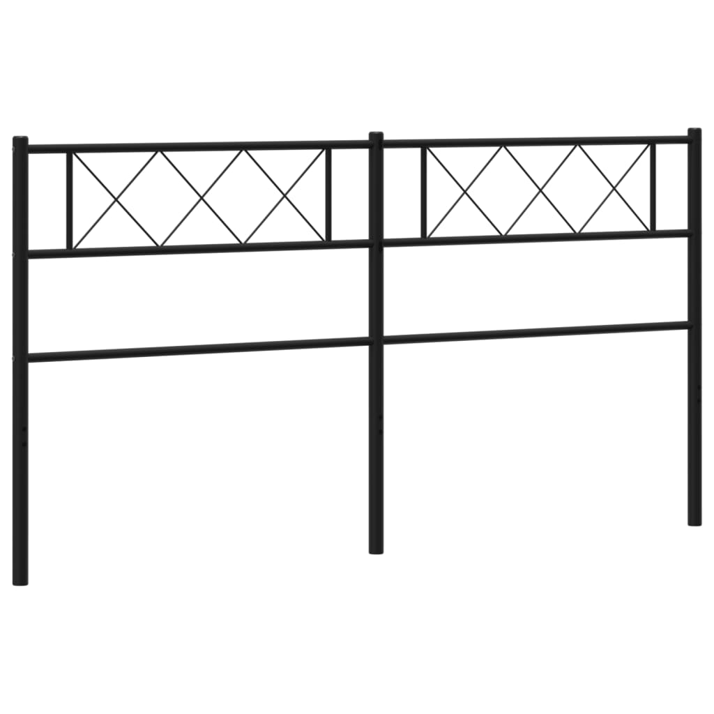 vidaXL Metal Headboard Black 70.9"