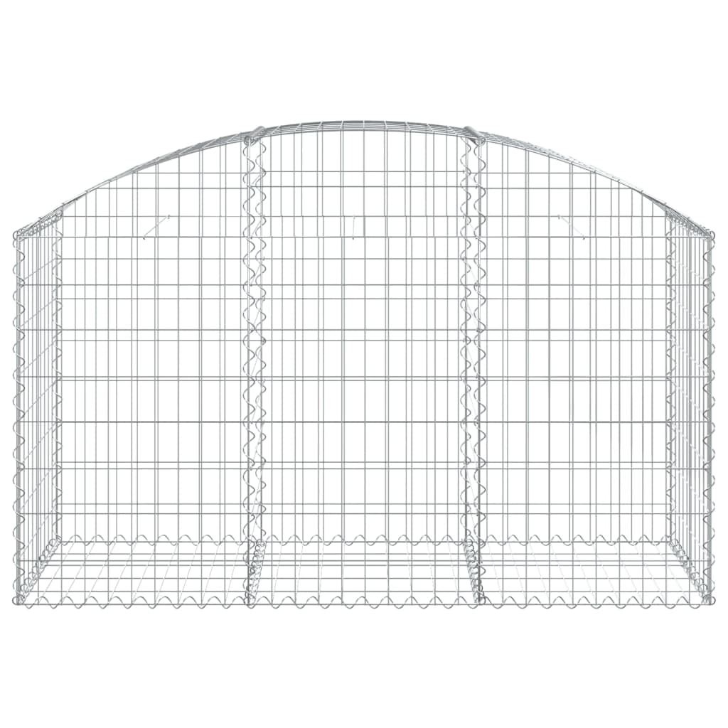 vidaXL Arched Gabion Basket 59.1"x19.7"x31.5"/39.4" Galvanized Iron