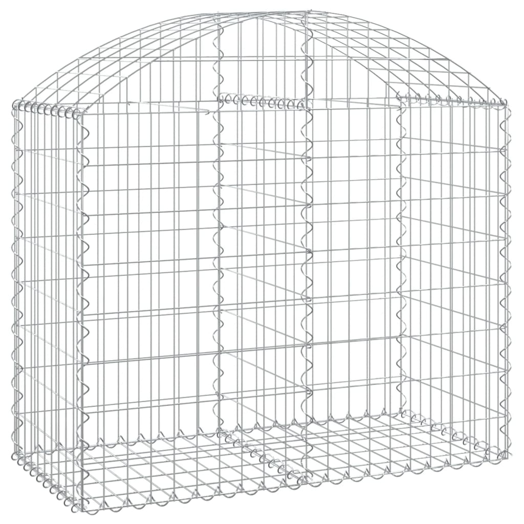 vidaXL Arched Gabion Basket 39.4"x19.7"x31.5"/39.4" Galvanized Iron