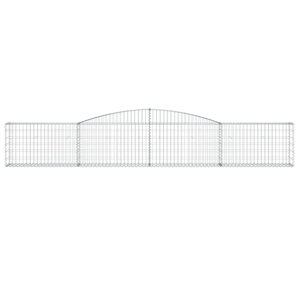 vidaXL Arched Gabion Baskets 20 pcs 157.5"x11.8"x23.6"/31.5" Galvanized Iron