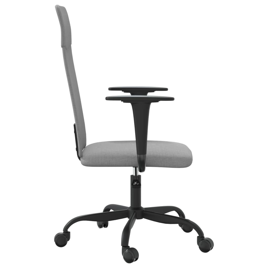 vidaXL Office Chair Light Gray Fabric