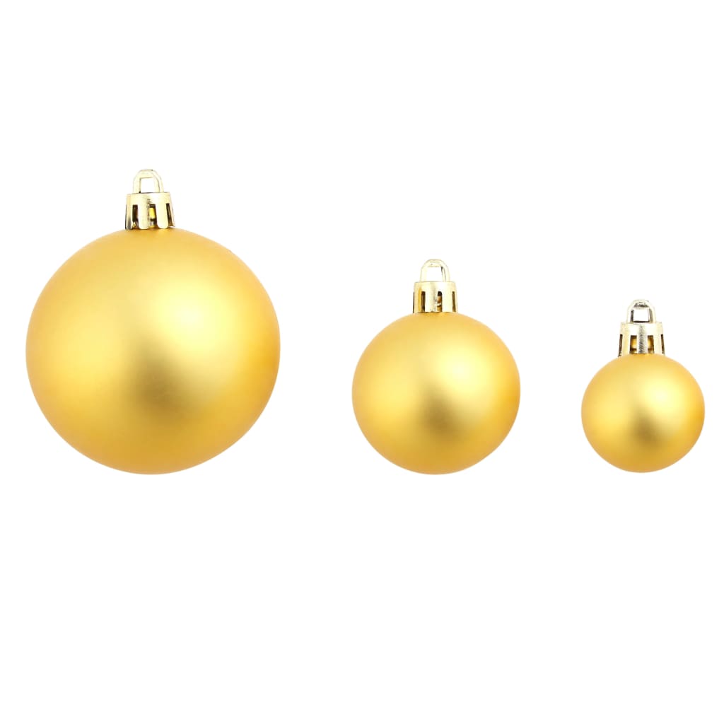 vidaXL 100 Piece Christmas Ball Set 1.2"/1.6"/2.4" Gold