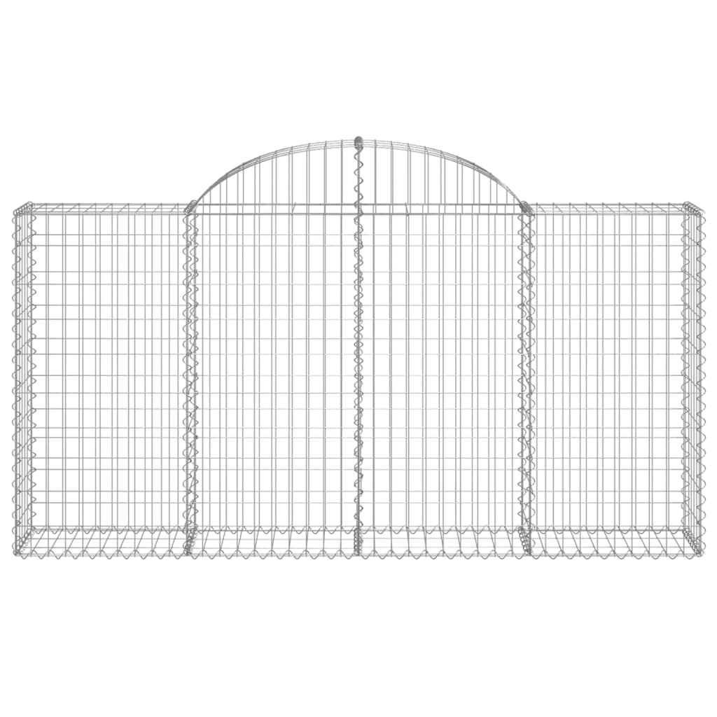 vidaXL Arched Gabion Baskets 10 pcs 78.7"x11.8"x39.4"/47.2" Galvanized Iron