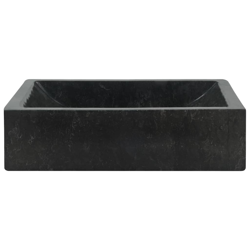 vidaXL Sink 17.7"x11.8"x4.7" Marble High Gloss Black