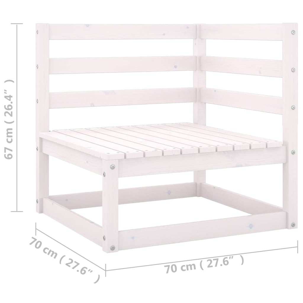 vidaXL 4 Piece Patio Lounge Set with Cushions Solid Wood Pine