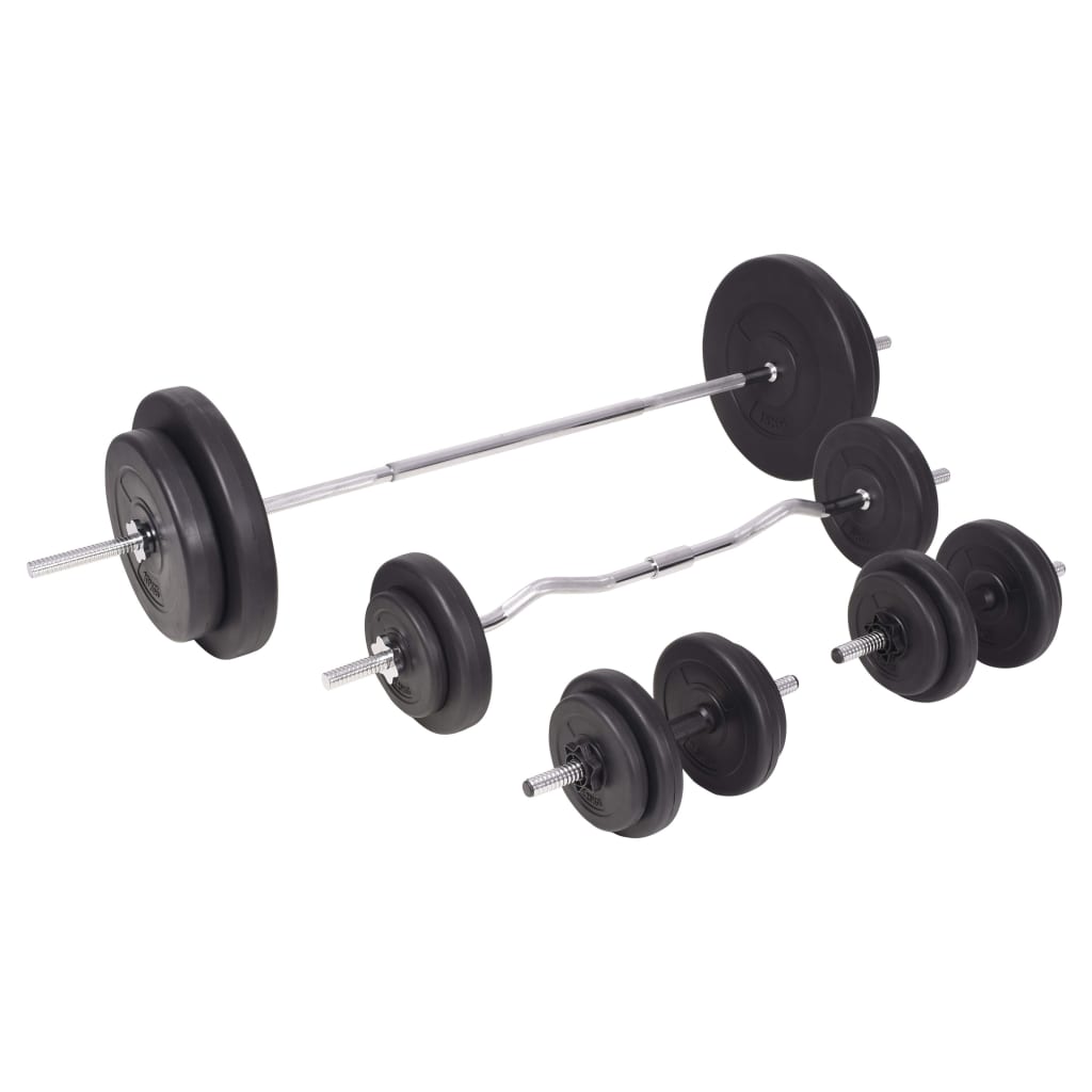 vidaXL Barbell and Dumbbell Set 198.4 lb