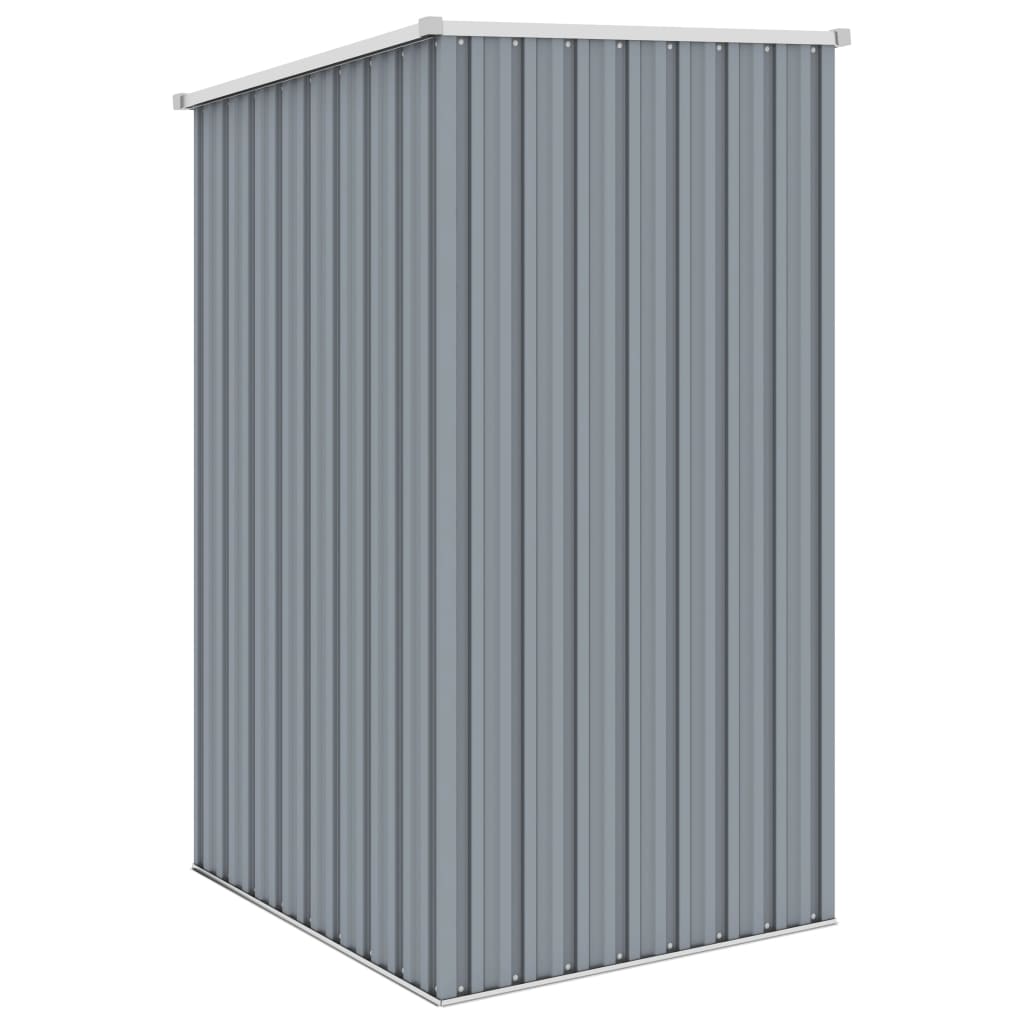 vidaXL Garden Shed Gray 34.3"x38.6"x62.6" Galvanized Steel