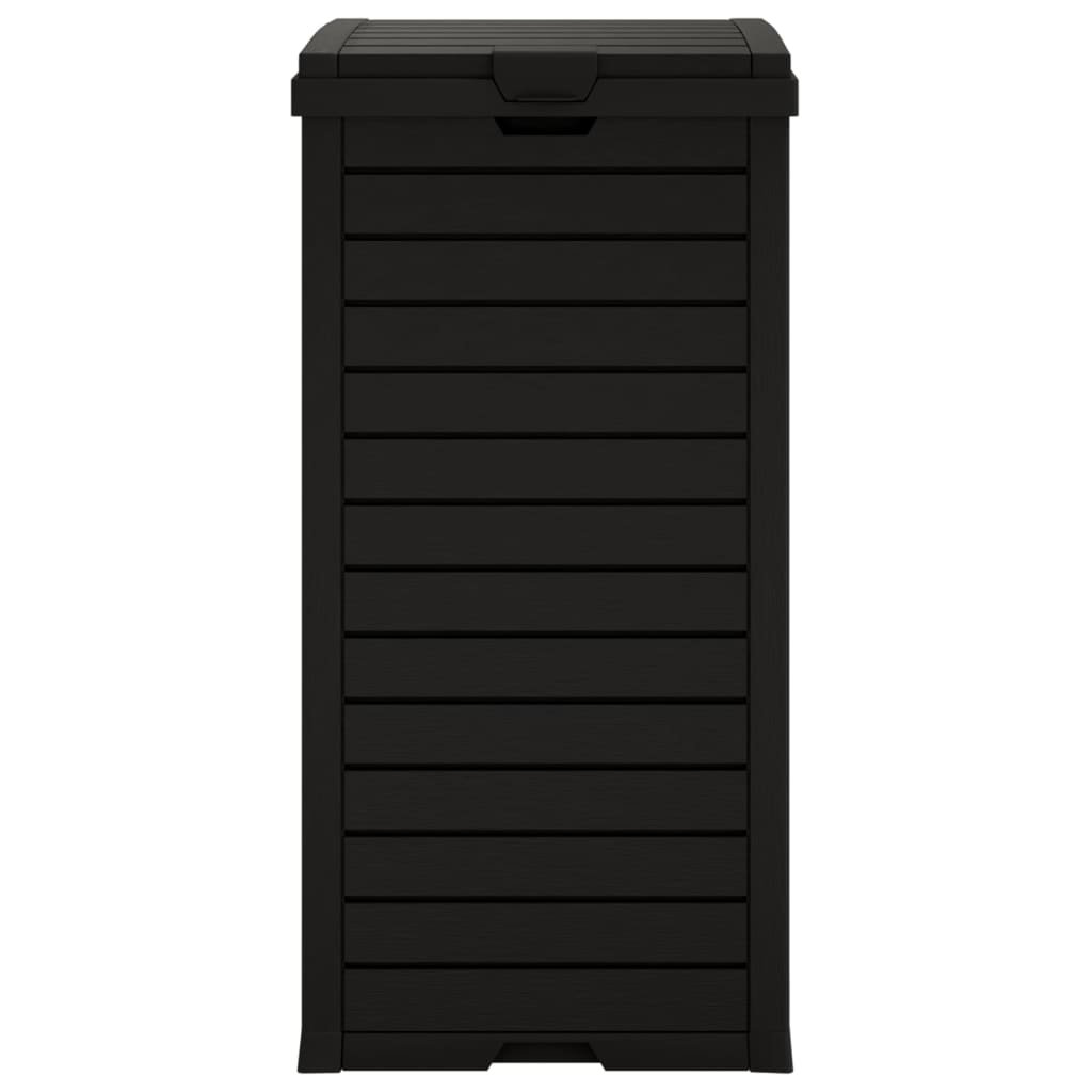 vidaXL Outdoor Garbage Bin Black 16.1"x16.1"x33.9" Polypropylene