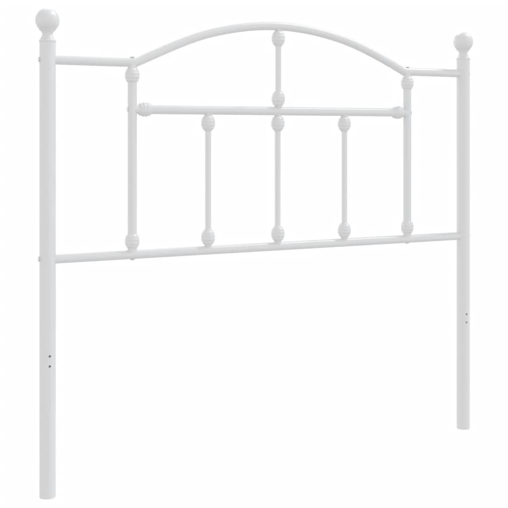 vidaXL Metal Headboard White 39.4"