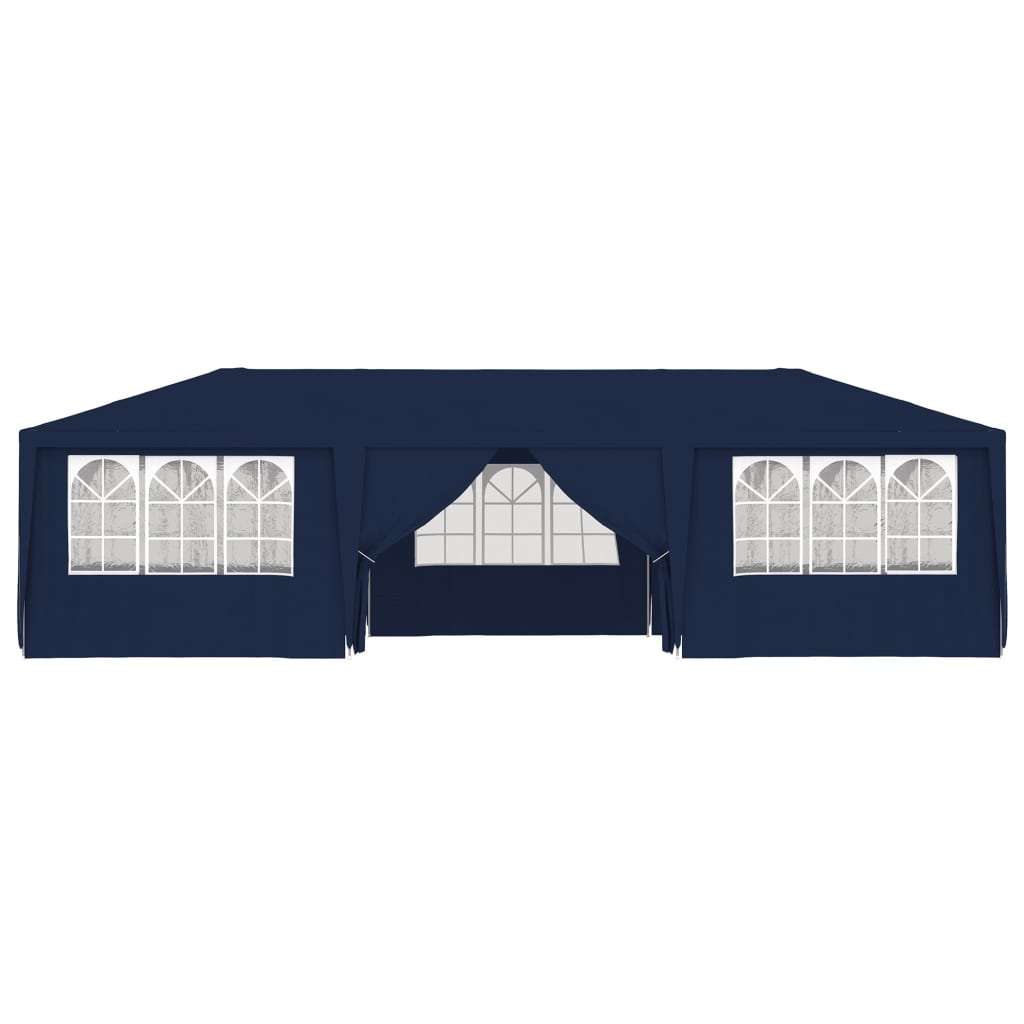 vidaXL Professional Party Tent with Side Walls 13.1'x29.5' Blue 0.3 oz/ft²